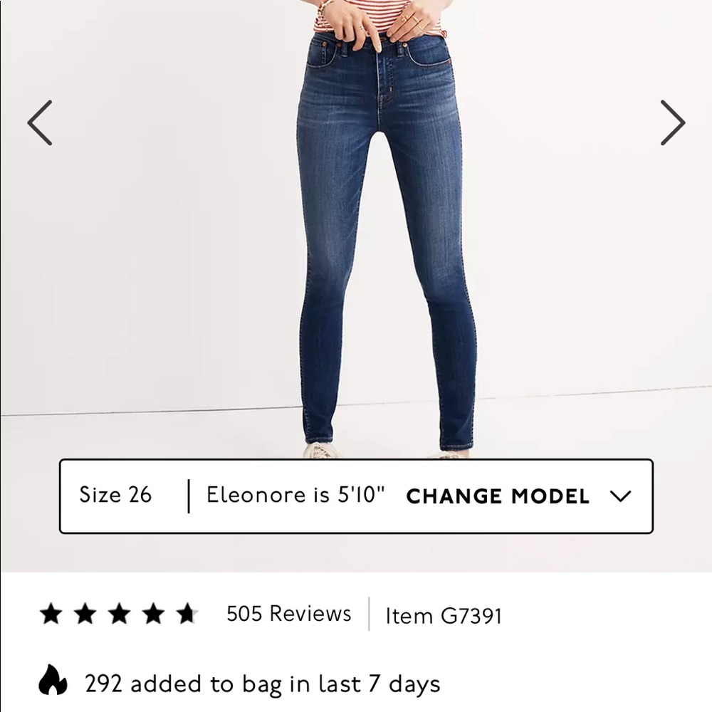 Madewell 10" High-Rise Skinny Jeans in Danny Wash: TENCEL™ Denim Edition 27